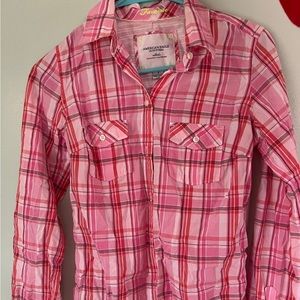 American Eagle Plaid Button Up